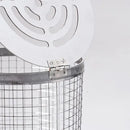 2 Pack Stainless Steel Rolling Grill Baskets with Hooks and Forks for Vegetables, Seafood, Camping and Home BBQ, Silver, 31 cm and 21 cm