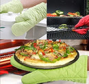 2 Pack Quilted Polyester Cotton Oven Mitts with Heat Resistant Non-Slip Grip for Baking, Cooking, Grilling and Kitchen Use, Pink
