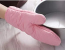 2 Pack Quilted Polyester Cotton Oven Mitts with Heat Resistant Non-Slip Grip for Baking, Cooking, Grilling and Kitchen Use, Pink