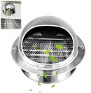 Round Vent Cover 304 Stainless Steel Louvered Air Vent Hood With Mesh Screen for Bathroom Kitchen Dryer RV 80 mm