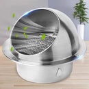 Round Vent Cover 304 Stainless Steel Louvered Air Vent Hood With Mesh Screen for Bathroom Kitchen Dryer RV 80 mm