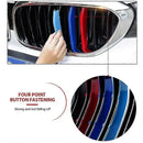 3 Pack ABS Kidney Grille Trim Covers, Snap-On M Colour Slats for BMW 3 Series F30 and 5 Series E60, F10 and F11