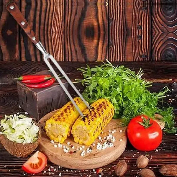 Stainless Steel Carving Fork with Heat Resistant ABS Handle for Meat Poultry and Turkey, for Home, Garden and Everyday Use, Black