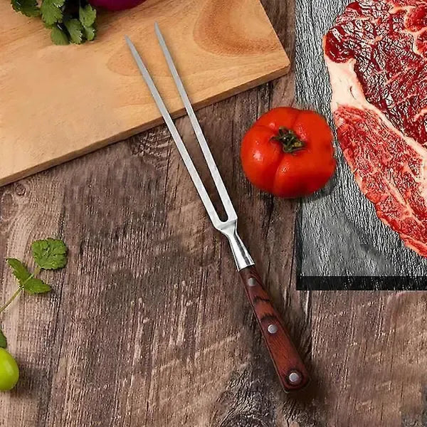 Stainless Steel Carving Fork with Heat Resistant ABS Handle for Meat Poultry and Turkey, for Home, Garden and Everyday Use, Black