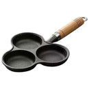 3 Cup Egg Frying Pan Non-Stick Iron Breakfast Omelet Skillet for Eggs Pancakes and Bacon, for Home, Garden and Everyday Use, Black