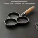 3 Cup Egg Frying Pan Non-Stick Iron Breakfast Omelet Skillet for Eggs Pancakes and Bacon, for Home, Garden and Everyday Use, Black