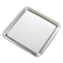 Stainless Steel Square Serving Tray, Food-Grade Decorative Plate for Parties, Buffets, Appetisers, Camping and Catering, 23 x 23 cm