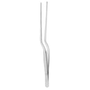 10 Pack Stainless Steel BBQ Food Tongs, Slim Serving Tweezers for Grilling, Cooking, Buffets and Food Preparation, Silver, 20 cm