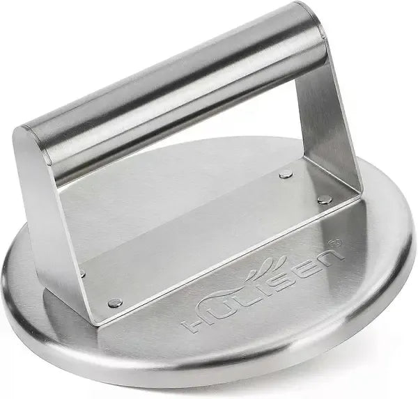 Stainless Steel Burger Smasher Press With Raised Edge for Smash Burgers, Grill and Home Cooking, 15 cm
