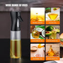200 mL BPA-Free Oil Spray Bottle, Fine Mist Dispenser for Air Fryers, Salads, Roasting, Grilling and Everyday Cooking, Black