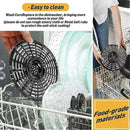 Non-Stick Metal Air Fryer Crisper Plate Replacement for 4.5 L Air Fryers, Grill Pan for Home Cooking, Black, 20 cm