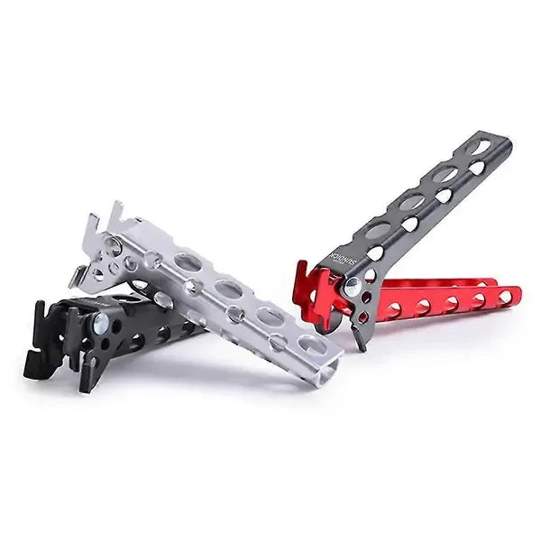 Aluminum Pot Gripper Foldable Lightweight Cooking Handle Clamp for Camping Kitchen Cookware Black 12.5 cm