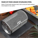 Stainless Steel Air Fryer Rotisserie Basket with 360 Degree Rotation for Fries, Nuts, Meat and Oven Cooking, Silver, 25 cm