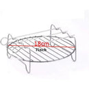 8 Inch Stainless Steel Air Fryer Accessory Rack Set with Double Layer Stand and Skewers, Compatible with Philips XL Air Fryers