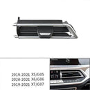 Front Left Center AC Vent Grille Repair Kit ABS Replacement For X5 X6 X7 G05 G06 G07 2019 2021 Black