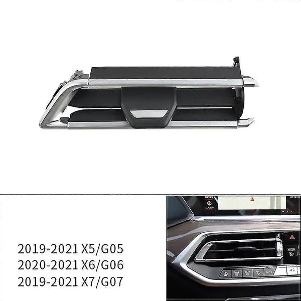 Front Left Center AC Vent Grille Repair Kit ABS Replacement For X5 X6 X7 G05 G06 G07 2019 2021 Black