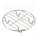 2 Pack Stainless Steel Round Air Fryer Racks, Single Layer Cooking Stands for 2.5 qt to 6.4 qt Air Fryers, 18 x 3 cm
