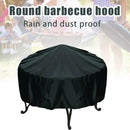 Round Fire Pit Cover, Waterproof UV Resistant Polyester Protection for Outdoor Patio Braziers and Garden Storage, Black, 76 x 30 cm