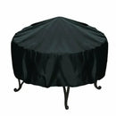 Round Fire Pit Cover, Waterproof UV Resistant Polyester Protection for Outdoor Patio Braziers and Garden Storage, Black, 76 x 30 cm