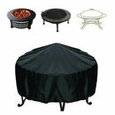 Round Fire Pit Cover, Waterproof UV Resistant Polyester Protection for Outdoor Patio Braziers and Garden Storage, Black, 76 x 30 cm