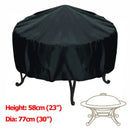 Round Fire Pit Cover, Waterproof UV Resistant Polyester Protection for Outdoor Patio Braziers and Garden Storage, Black, 76 x 30 cm