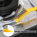 5 Piece Kitchen Cleaning Scraper and Wire Brush Set with Non-Slip Handles for Stoves, Ovens, Cooktops and Crevice Cleaning