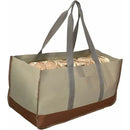 Large 600D Oxford Firewood Carrier Bag with Handles for Fireplace Log Storage, Camping and Household Use, Khaki, 64 x 30 x 33 cm