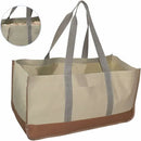 Large 600D Oxford Firewood Carrier Bag with Handles for Fireplace Log Storage, Camping and Household Use, Khaki, 64 x 30 x 33 cm