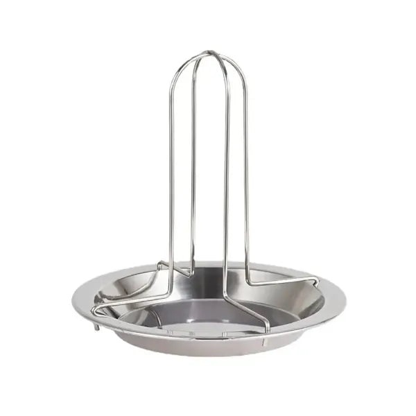 Stainless Steel Vertical Chicken Roaster Rack for Small Poultry, Grills, Ovens and Smokers, Easy-Clean BBQ Cooking Stand, Silver