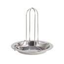 Stainless Steel Vertical Chicken Roaster Rack for Small Poultry, Grills, Ovens and Smokers, Easy-Clean BBQ Cooking Stand, Silver