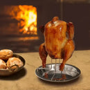 Stainless Steel Vertical Chicken Roaster Rack for Small Poultry, Grills, Ovens and Smokers, Easy-Clean BBQ Cooking Stand, Silver