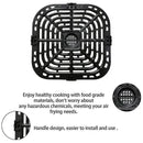 Non-Stick Metal Air Fryer Crisper Plate Replacement with 4 Rubber Pads for Instant Vortex 6 qt Air Fryers, 25 x 24 cm