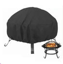 Round Fire Pit Cover, Waterproof Windproof UV Resistant Oxford Fabric for Outdoor Garden and Patio Fire Pits, Black, 80 x 65 cm