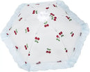 Collapsible Mesh Food Cover Tent with Cherry Pattern for Outdoor BBQ, Picnics, Kitchen Tables, Cakes and Dish Protection, White