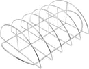 Stainless Steel BBQ Rib Rack, Non-Stick Holder for up to 5 Racks of Ribs, Outdoor Grilling, Camping and Oven Cooking, 38 cm