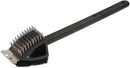 3-in-1 BBQ Grill Cleaning Brush with Scraper, Scrub Pad and Brass Bristles for Grills and Griddles, Black, 38 cm