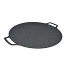 Round Korean BBQ Grill Pan with Non-Stick Iron Surface for Indoor Cooking, Outdoor Camping, Parties and Home Grilling, Black, 36 cm