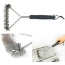 Stainless Steel BBQ Grill Cleaning Brush with Ergonomic Handle for Outdoor Grills, Smokers, Grates and Everyday Maintenance, 30 x 17 cm