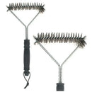 Stainless Steel BBQ Grill Cleaning Brush with Ergonomic Handle for Outdoor Grills, Smokers, Grates and Everyday Maintenance, 30 x 17 cm