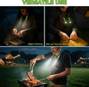 Magnetic LED BBQ Grill Light with Hands-Free Neck Mounted Spotlights for Smoking, Outdoor Cooking and Night Grilling, Black and Green