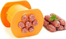 7 Hole Manual Sausage Maker with Non-Stick PP Press for Homemade Sausages, Meatballs and BBQ Food Preparation, Orange