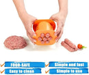 7 Hole Manual Sausage Maker with Non-Stick PP Press for Homemade Sausages, Meatballs and BBQ Food Preparation, Orange