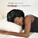 Double-Layer Satin Sleep Bonnet with Adjustable Drawstring and Soft Lining for Curly, Natural and Protective Hairstyles, Pink