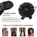 Double-Layer Satin Sleep Bonnet with Adjustable Drawstring and Soft Lining for Curly, Natural and Protective Hairstyles, Pink