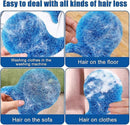 10 Pack Reusable Pet Hair Removers for Washing Machines, Microfiber Laundry Fur Catchers for Clothes, Bedding and Blankets, Blue
