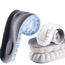 1 Pair 4D Cushioned Insoles with Shock Absorption and Breathable PU Lycra Support for Walking and Sports, Grey, Size 39-40, 25 cm