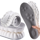 1 Pair 4D Cushioned Insoles with Shock Absorption and Breathable PU Lycra Support for Walking and Sports, Grey, Size 39-40, 25 cm