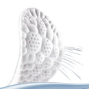 1 Pair 4D Cushioned Insoles with Shock Absorption and Breathable PU Lycra Support for Walking and Sports, Grey, Size 43-44, 27 cm