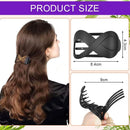 4 Pack Large Acrylic Hair Claw Clips with Strong Non-Slip Grip and Metal Springs for Thick, Curly and Long Hair, Amber and Black