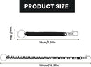 10 Pack Retractable Coil Keychains with Key Rings and Lobster Clasps for Keys, ID Cards and Bags, Assorted Colours, 15-102 cm